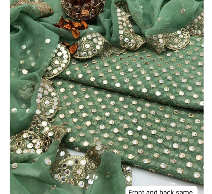 New Hiba Bukhari Set English Green